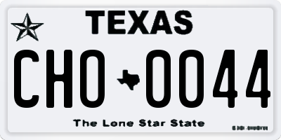 TX license plate CHO0044
