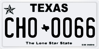 TX license plate CHO0066