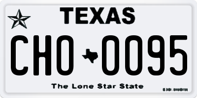 TX license plate CHO0095