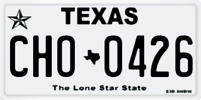 TX license plate CHO0426