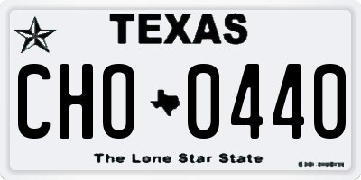 TX license plate CHO0440