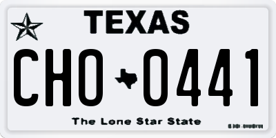 TX license plate CHO0441