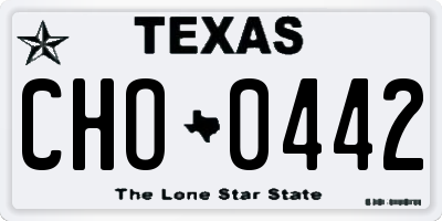 TX license plate CHO0442