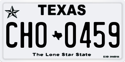 TX license plate CHO0459