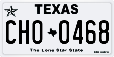TX license plate CHO0468