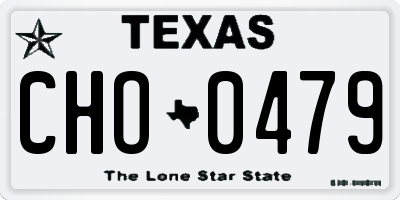 TX license plate CHO0479