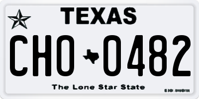 TX license plate CHO0482