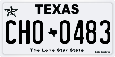 TX license plate CHO0483