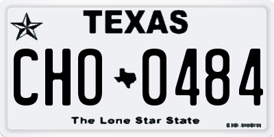 TX license plate CHO0484