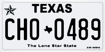 TX license plate CHO0489