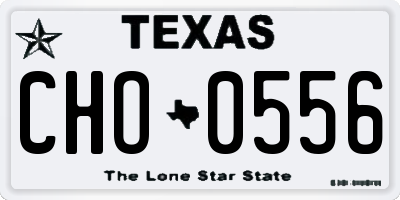 TX license plate CHO0556
