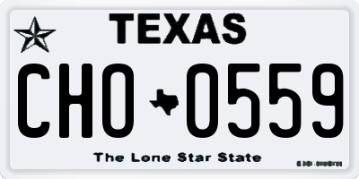 TX license plate CHO0559