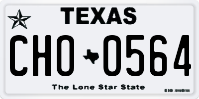 TX license plate CHO0564