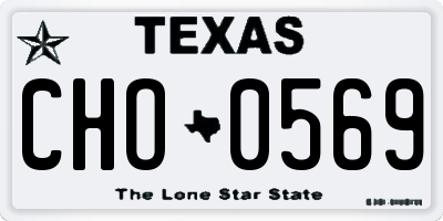 TX license plate CHO0569