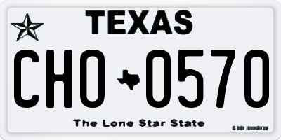 TX license plate CHO0570