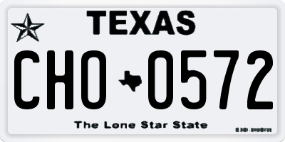 TX license plate CHO0572