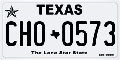 TX license plate CHO0573