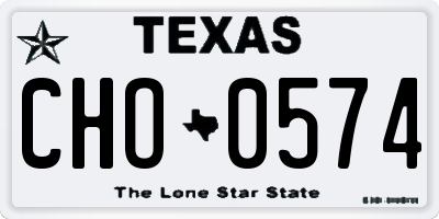 TX license plate CHO0574