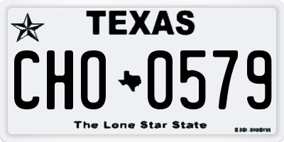 TX license plate CHO0579