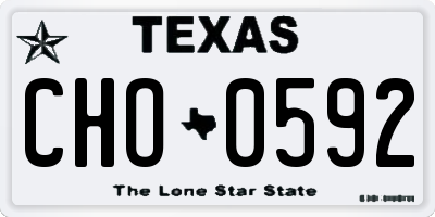 TX license plate CHO0592