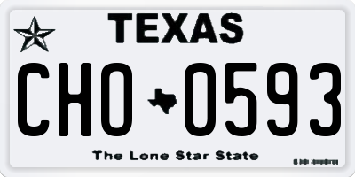 TX license plate CHO0593