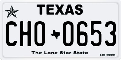 TX license plate CHO0653