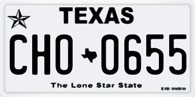 TX license plate CHO0655