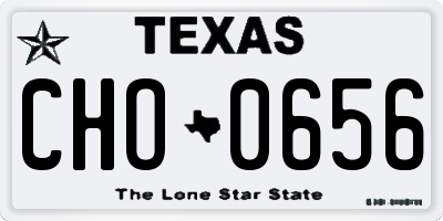 TX license plate CHO0656