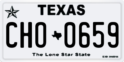 TX license plate CHO0659