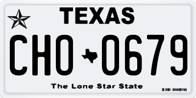 TX license plate CHO0679