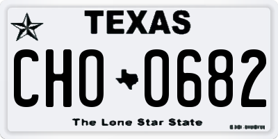 TX license plate CHO0682