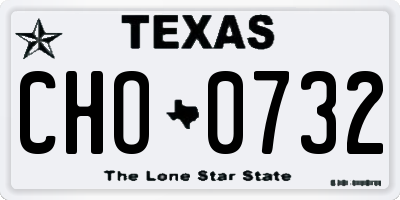 TX license plate CHO0732