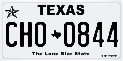 TX license plate CHO0844