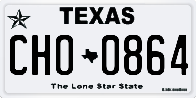 TX license plate CHO0864