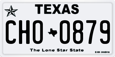 TX license plate CHO0879