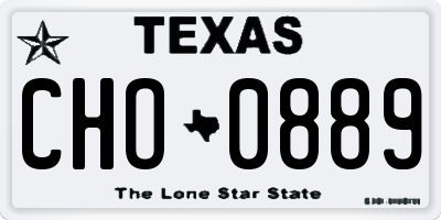 TX license plate CHO0889