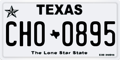 TX license plate CHO0895