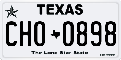 TX license plate CHO0898