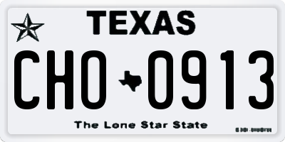 TX license plate CHO0913