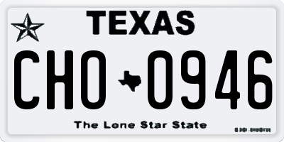 TX license plate CHO0946