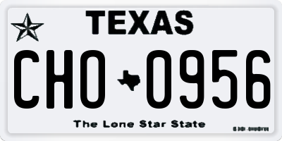 TX license plate CHO0956