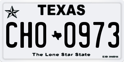 TX license plate CHO0973