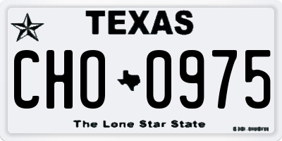 TX license plate CHO0975