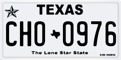 TX license plate CHO0976