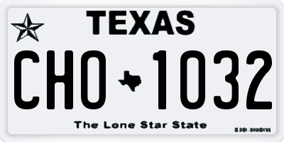 TX license plate CHO1032