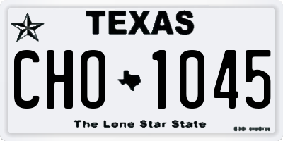 TX license plate CHO1045