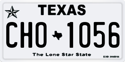 TX license plate CHO1056