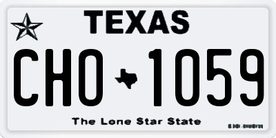 TX license plate CHO1059