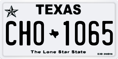 TX license plate CHO1065