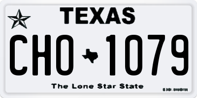 TX license plate CHO1079